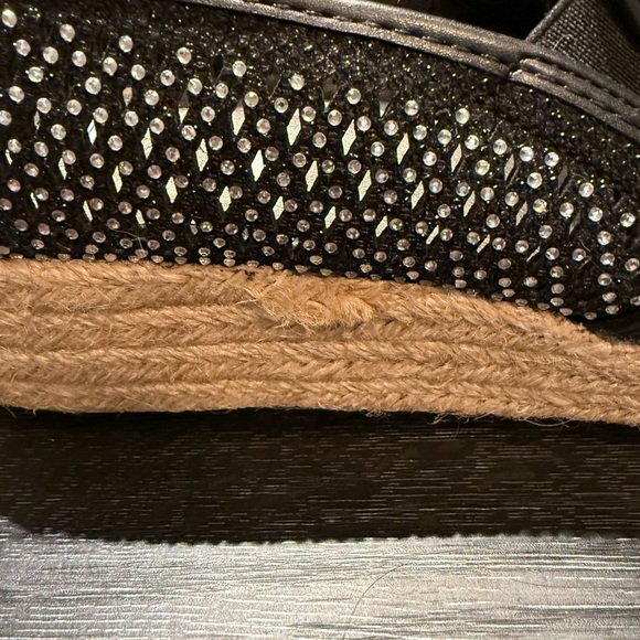 Andiamo Chic Black Studded Espadrille Flats - Picture 3 of 12